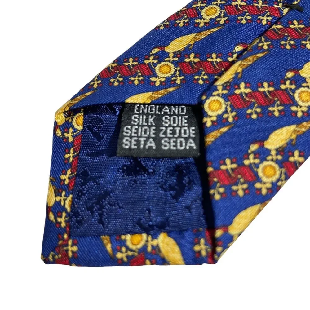 Thomas Pink 100% Pure Silk Tie Necktie Millennium Collection Birds Blue England